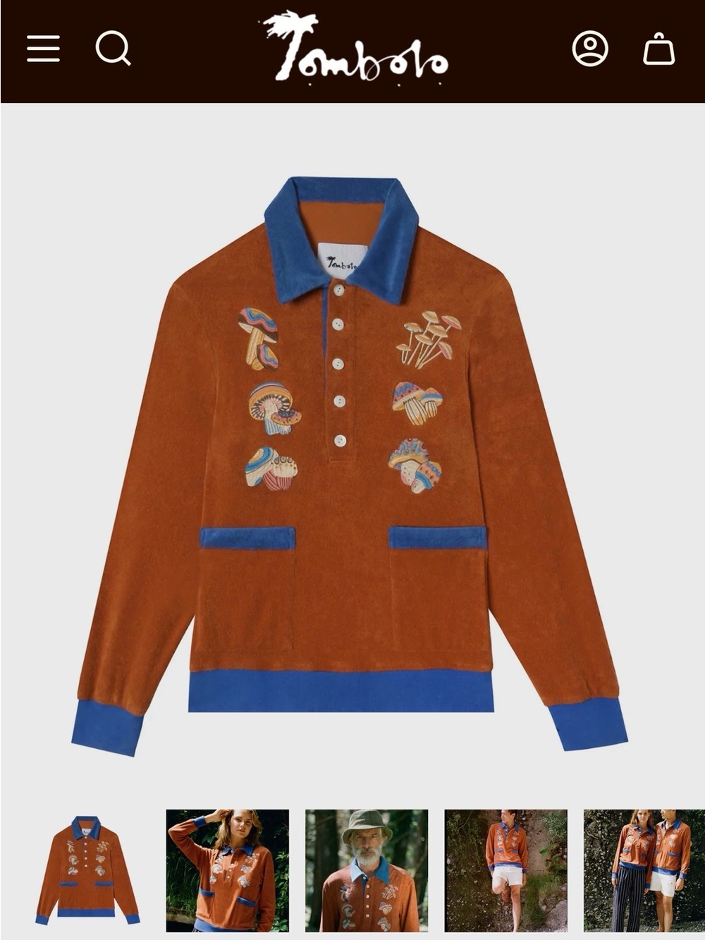 Tombolo Disco Fungi Long Sleeve Medium